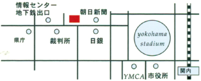 会場の地図：横浜日本大通